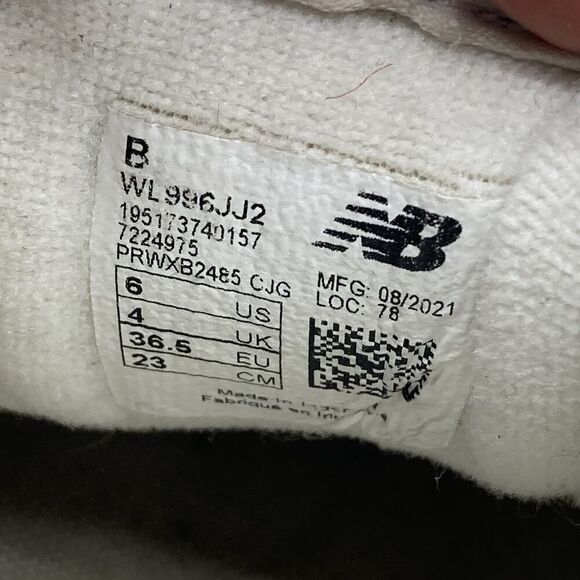 Womens Size 6B New Balance 996 V2 Light Brown Casual Sneaker Shoes WL996JJ2 - Picture 10 of 10